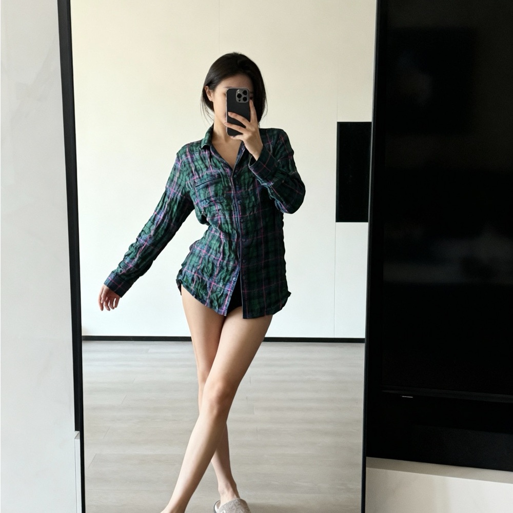 Forever 21 Plaid Belted Sleep Shirt – Cozy Holiday Classic